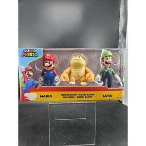 Super Mario Action Figure Set Mario Boom Boom Luigi Highly Detailed